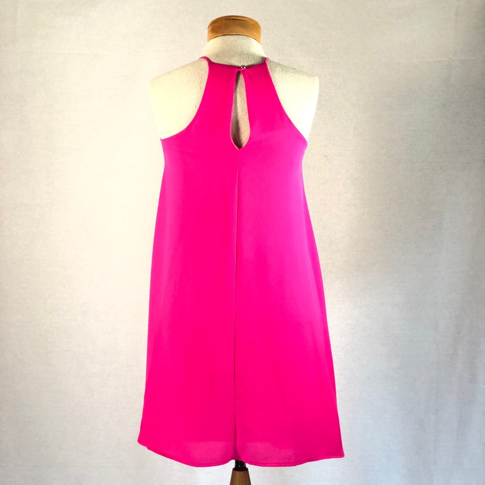 Everly Hot Pink Barbie Core Sleeveless Trapeze Dress XS - Picture 5 of 10